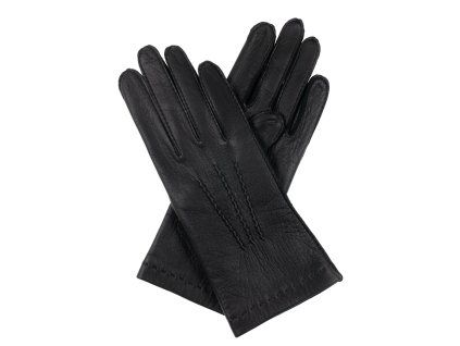 Ungefütterte Damenhandschuhe - schwarzes Hirschmotiv