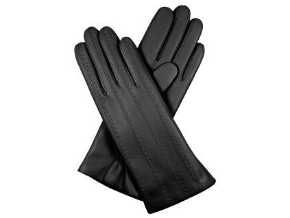 Damenhandschuhe, Wollfutter – schwarz