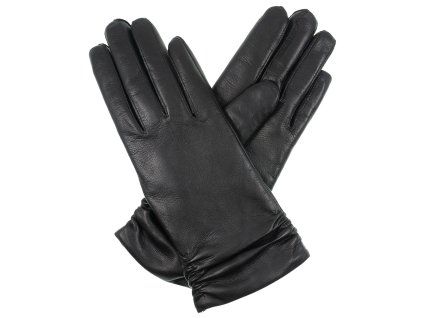 Damenhandschuhe, Wollfutter – schwarz