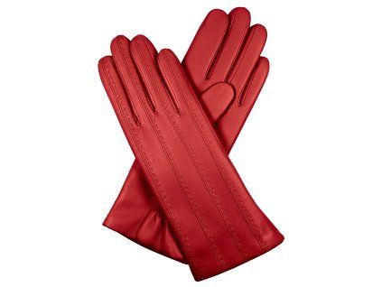 Damenhandschuhe, Wollfutter – Kardinalrot