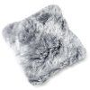 Lammfellkissen 40 x 40 cm grau