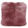 Lammfellkissen bordeauxrot