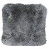 Kissen aus grauem Lammfell