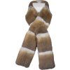 Pelzschal mit Ösen REX beige 01