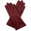 Damenhandschuhe, Wollfutter - Rubinrot