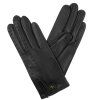 schwarze, ungefütterte Damenhandschuhe