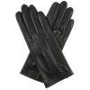 Ungefütterte Damenhandschuhe mit Schlitz – schwarz