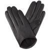 Ungefütterte, ultrakurze Damenhandschuhe – schwarz