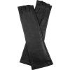 Damen-Fingerhandschuhe, halblang, Größe 5C – schwarz
