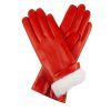 Damenhandschuhe mit Fellfutter – rot