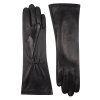 Damenhandschuhe, Wollfutter, mittellang, Größe 5C – schwarz