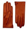 Damenhandschuhe mit Seidenfutter – Dunkelcognac
