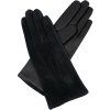 Damenhandschuhe mit Wollfutter, schwarz