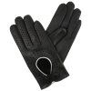 schwarze Damen-Fahrhandschuhe