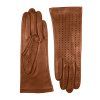 Ungefütterte Damenhandschuhe mit Schlitz – hellcognacfarben