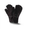 Fingerlose Pelzhandschuhe STULPEN schwarz