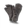 Fingerlose Pelzhandschuhe STULPEN grau