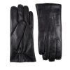 Herrenhandschuhe mit Kaninchenfellfutter – schwarz