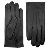 Schwarze Herrenhandschuhe mit Seidenfutter - schwarz