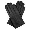 Schwarze Herrenhandschuhe mit Seidenfutter - schwarz