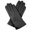 Schwarze Herrenhandschuhe mit Seidenfutter - schwarz