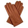 Schwarze Herrenhandschuhe mit Seidenfutter – hellcognac
