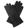 Schwarze, ungefütterte Herrenhandschuhe aus Hirschleder
