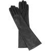 Damenhandschuhe mit Seidenfutter, extra lang, Größe 11C – schwarz