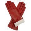 Damenhandschuhe mit Fellfutter – rot