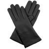 Damenhandschuhe, Wollfutter – schwarz
