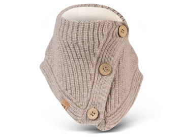 Dětský nákrčník MERINO DRACHENWAND natur halswaermer drachenwand kies 24410