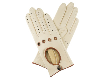 Dámské rukavice řidičské -bříza,sv.koňak