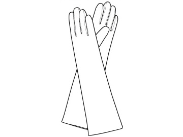 Dámské rukavice bezpodšívkové polodlouhé 5C - možnost výběru barvy