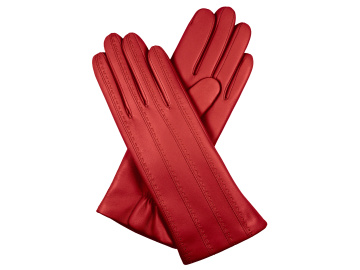 Dámské rukavice podšívka vlna - červené cardinál