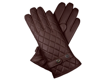 Pánské rukavice s podšívkou vlna - kaštan