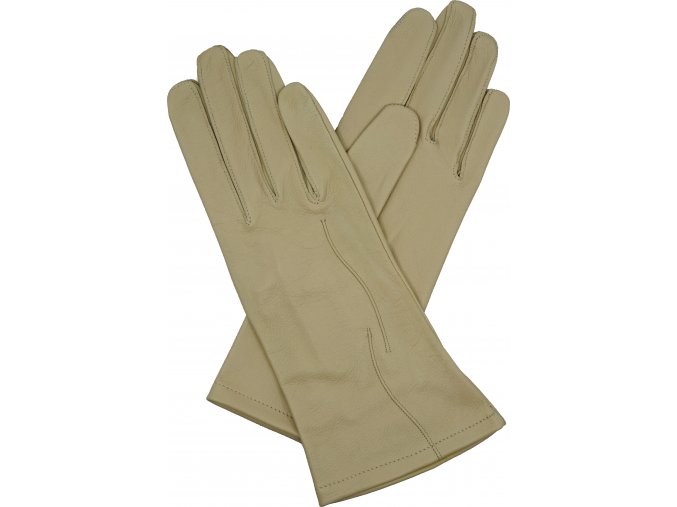 dámské kožené rukavice bezpodšívkové s výšivkou