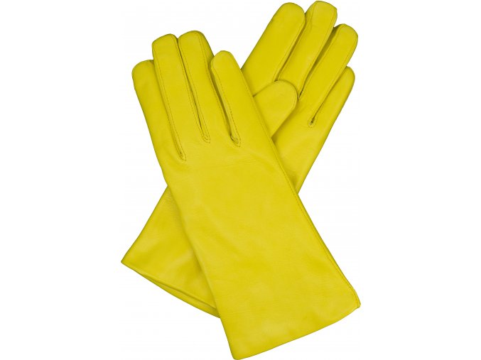 dámské rukavice s podšívkou vlna žluté