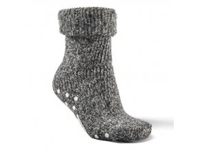 Vlněné ponožky ABS protiskluzové anthrazit