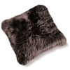 Polštář jehnětina 40 x 40 cm hnědá