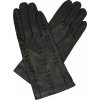 dámské rukavice bezpodšívkové černé výsek lístky