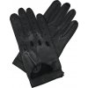 pánské kožené rukavice řidičské černé suchý zip