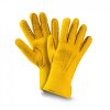 dámské kožešinové rukavice PREMIUM žlutá