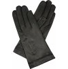 dámské kožené rukavice bezpodšívkové černá