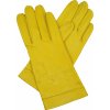 dámské kožené rukavice bezpodšívkové žlutá