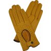 dámské kožené rukavice řidičské žlutá