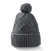 MERINO čepice s bambulí anthrazit