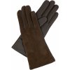 dámské rukavice s podšívkou vlna kombi tm.hnědé