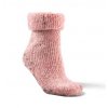 Vlněné ponožky ABS protiskluzové růžová