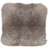 Polštář z jehněčí kožešiny taupe