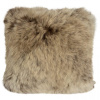 Polštář z jehněčí kožešiny hnědá světlé špičky